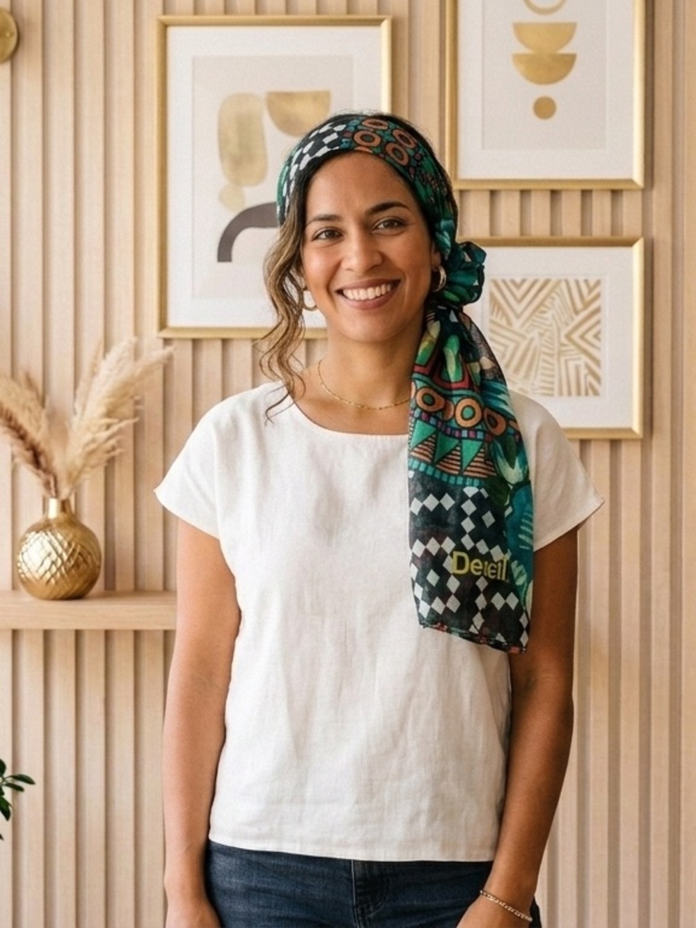 DESIGUAL Green Patterned Multifunctionalscarf - Women Accessories